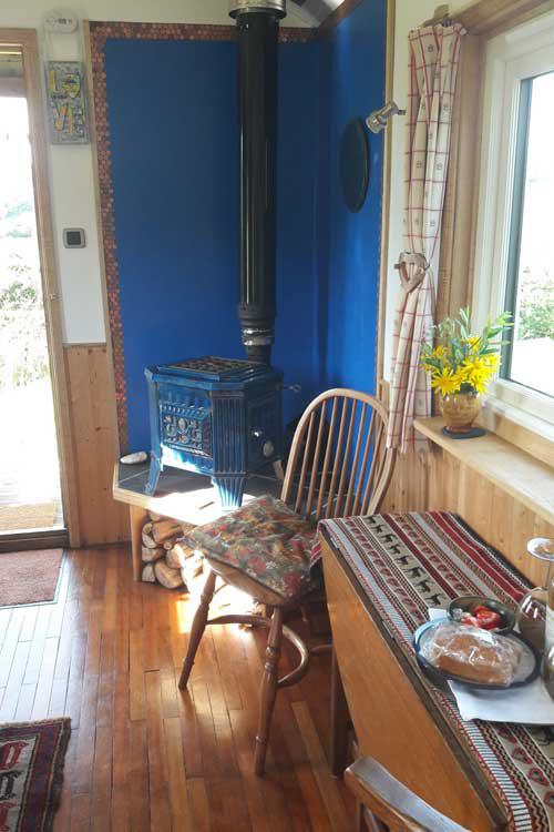 The pretty French wood burning stove