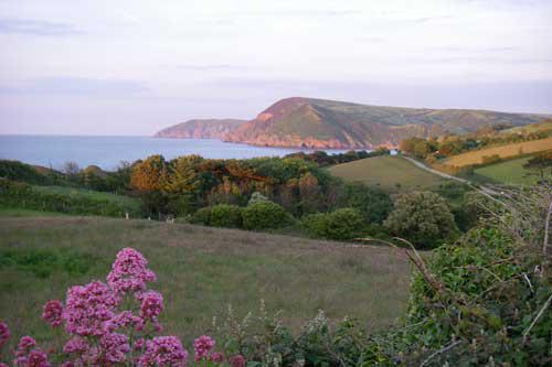 Views up on to Exmoor