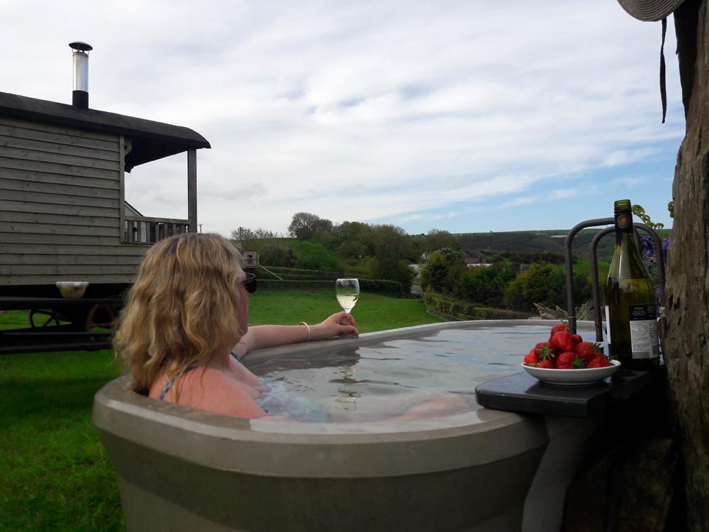 The outdoor bath is something really special!